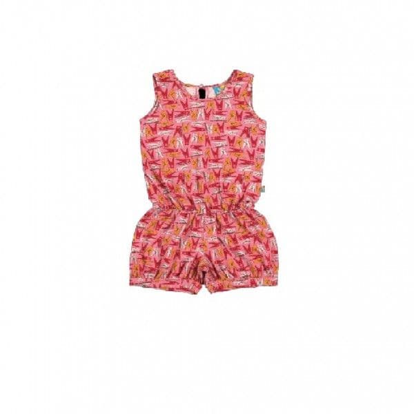 Elegant Red Romper With Clip Design For Girls