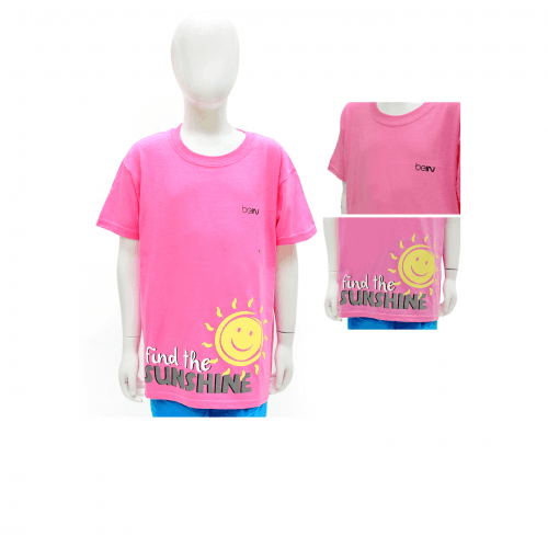 Kids T-Shirt – Find the Sunshine – Pink