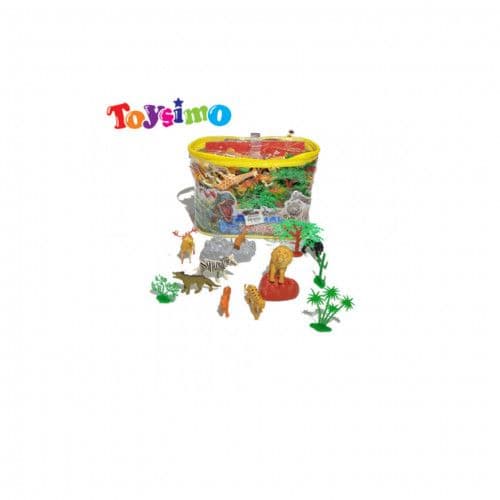 Toysimo Animal Kingdom Wildlife Figures Set 75Pcs