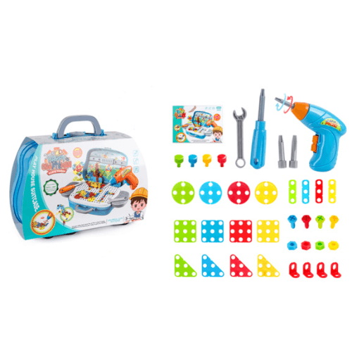 3D play house electric drill -Blue 242