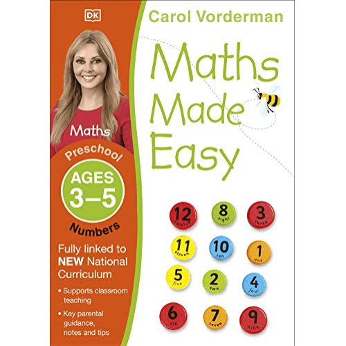 344872 Maths Made Easy: Numbers, Ages 3-5 (Preschool): Supports the National Curriculum, Maths Exercise Book (Paperback) By Vorderman, Carol