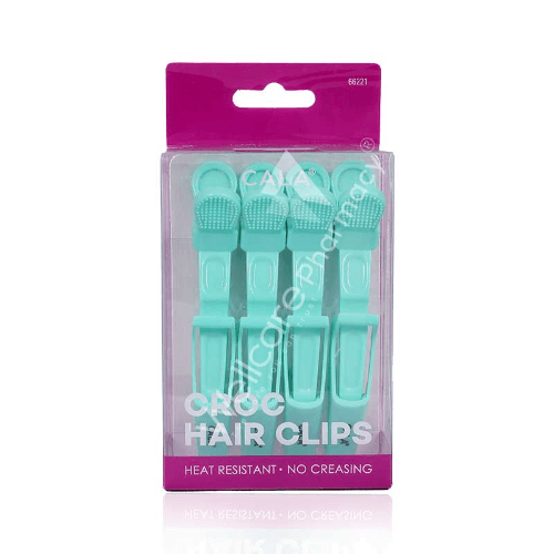 Cala Croc Hair Clip Mint4Pc - 66221   (Buy 2 Get 1 Free)