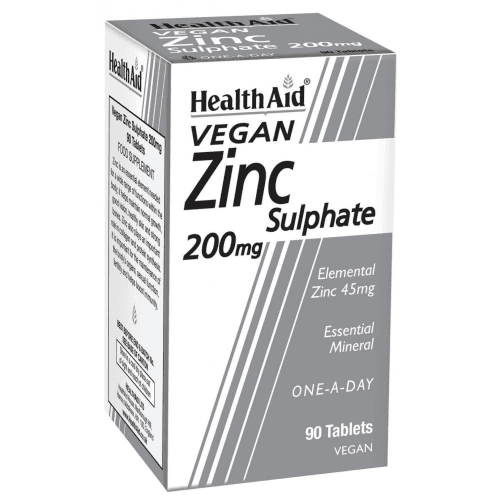 Health Aid Zinc Sulphate 200Mg Tablets - 90'S