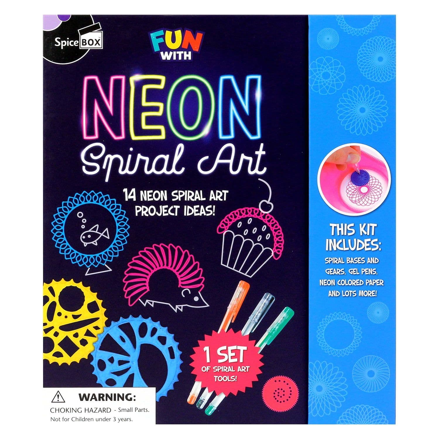Spicebox Fun With Neon Spiral Art Kit