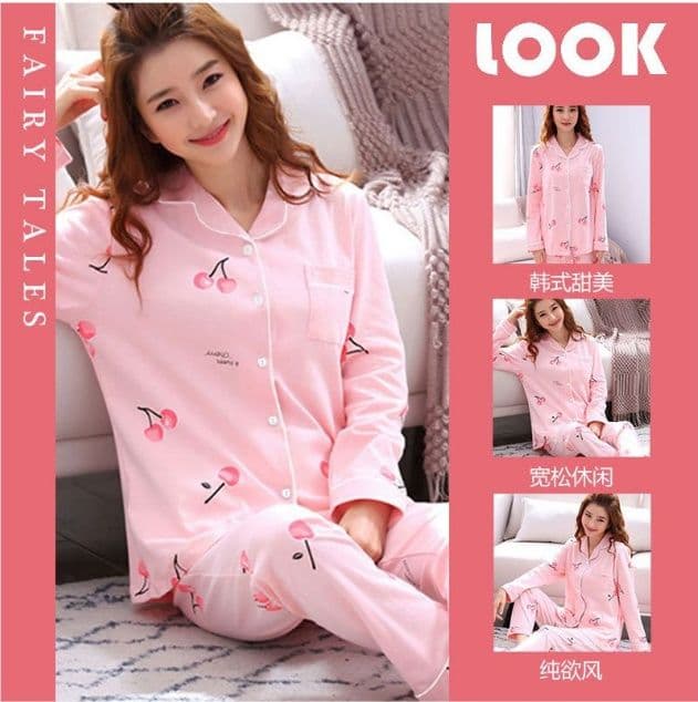 Long Sleeve Long Pants Pajama Set Girls Autumn And Winter Casual 2519