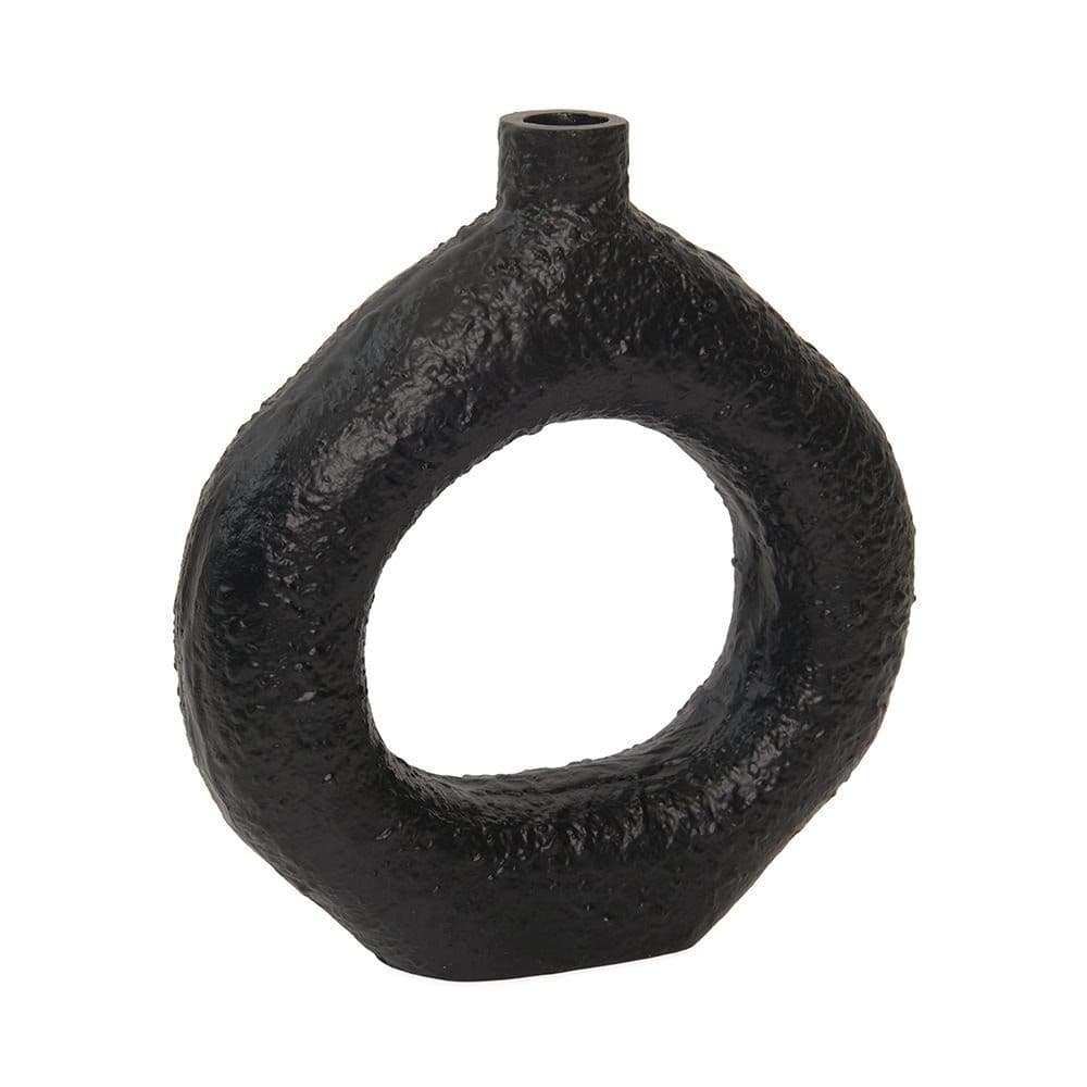 Keith Aluminium Vase, Black - 24X26Cm