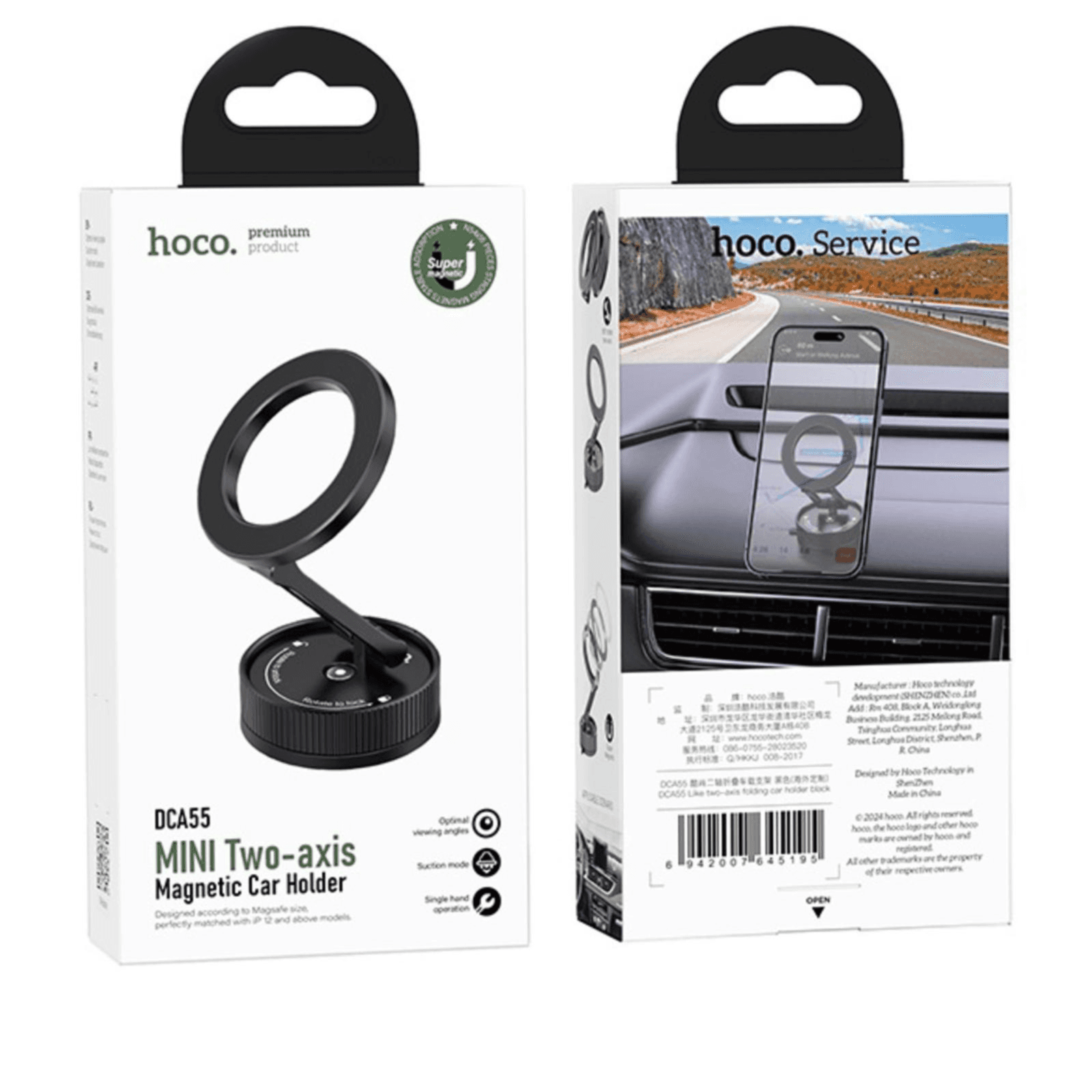 Hoco Mini Two-Axis Magnetic Car Holder Dca55
