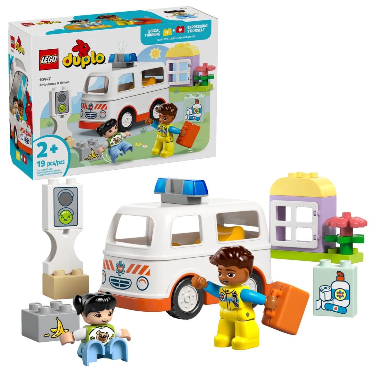 Lego Duplo Ambulance & Driver 10447 With 19 Pcs