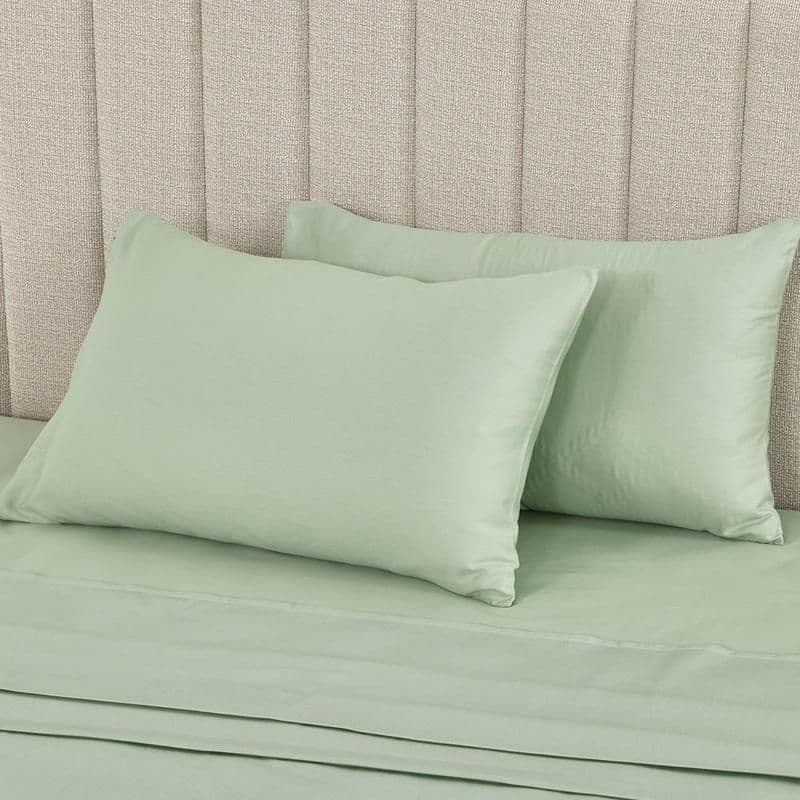 Serene Pillow Cover, Green - Set Of 2, 50X75 Cm