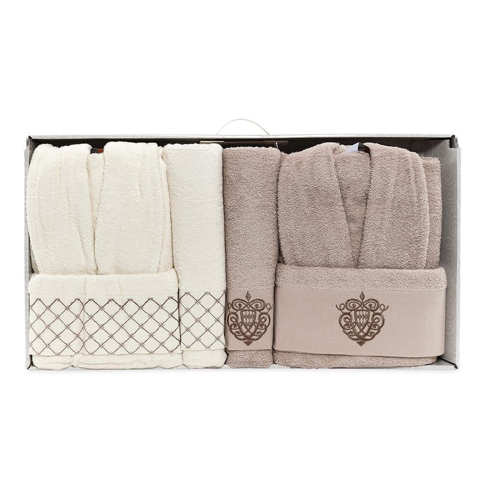Geo 6-Piece Family Towel Set, Natural