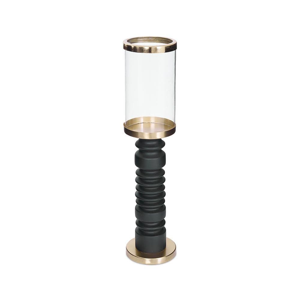 Tara Wooden Candle Holder, Black - 46Cm