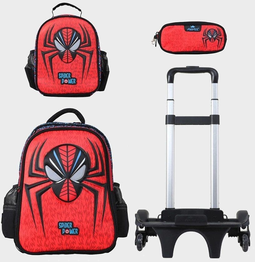 Trolly 3 Wheels Backpack Multi Comp Spider Power 17" & L.Bag, P.Case Set Gb5177Tb/Tt