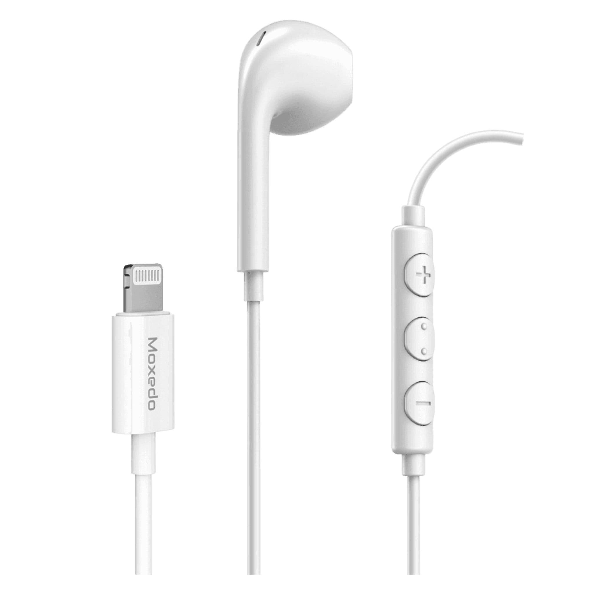 Moxedo Mono Lightning Earphone- White