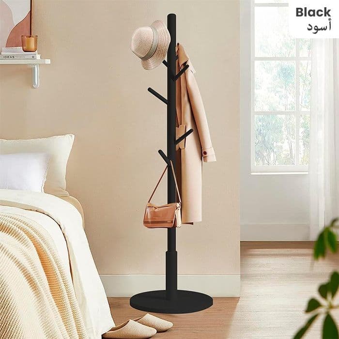 Wooden Coat Rack -Black