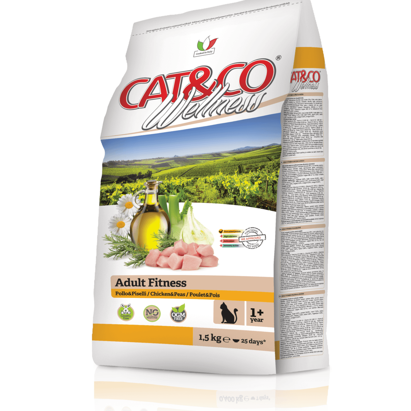 Cat&Co Wellness Adult Fitness With Chicken And Peas 1.5 Kg