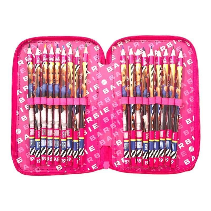 Barbie 3 Zippers Pencil Case
