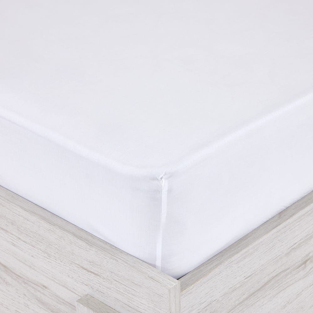 Noah Super King-Sized Fitted Sheet, White - 200X200Cm