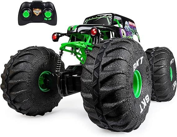 Monster Jam Official Mega Grave Digger All-Terrain Remote Control Monster Truck With Lights