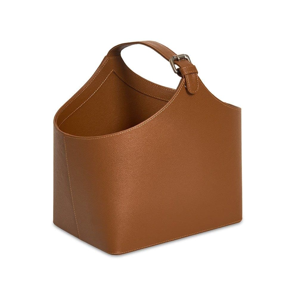 Magazine Holder, Cognac - 28X32Cm