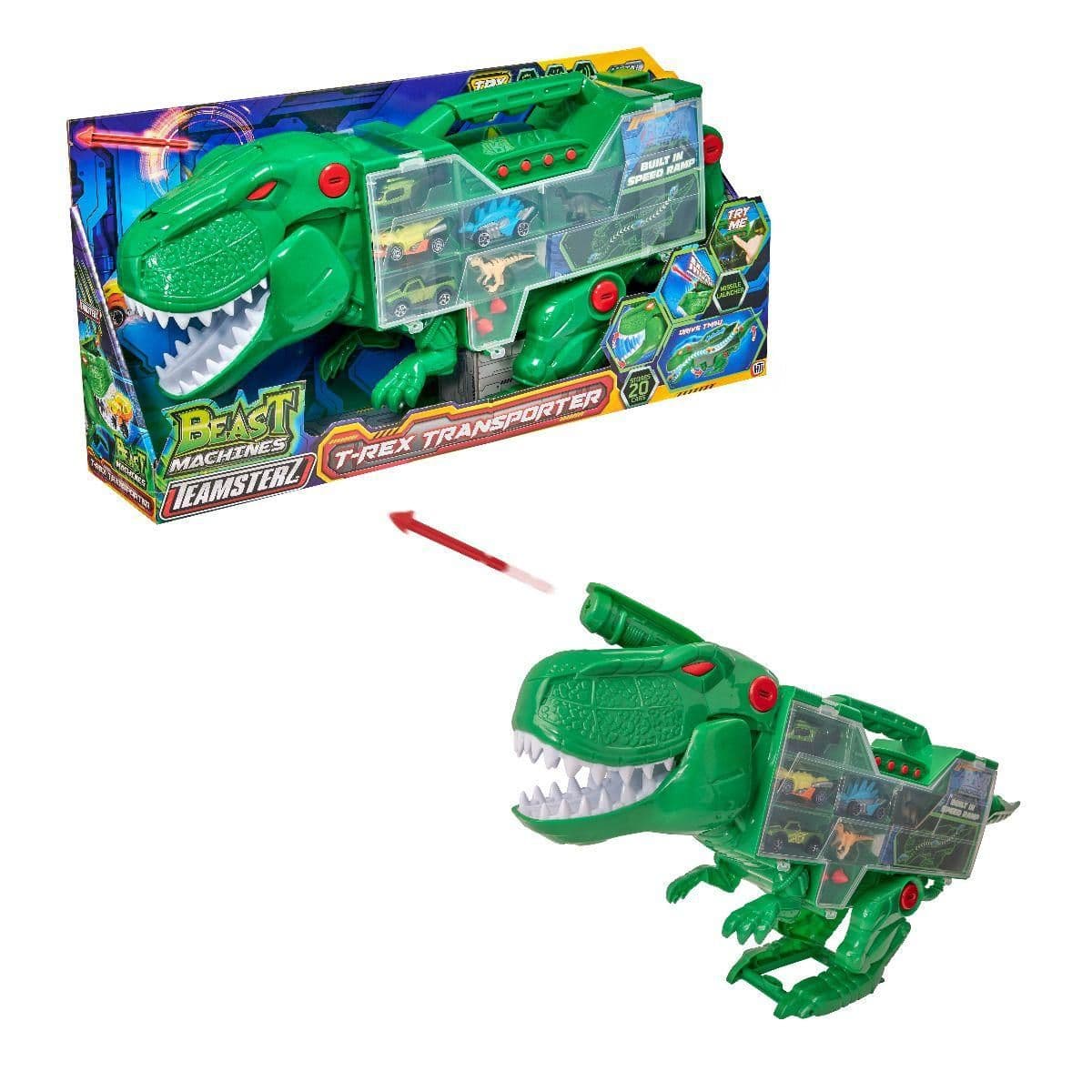 Teamsterz Beast Machines T Rex Transporter With 6 Cars