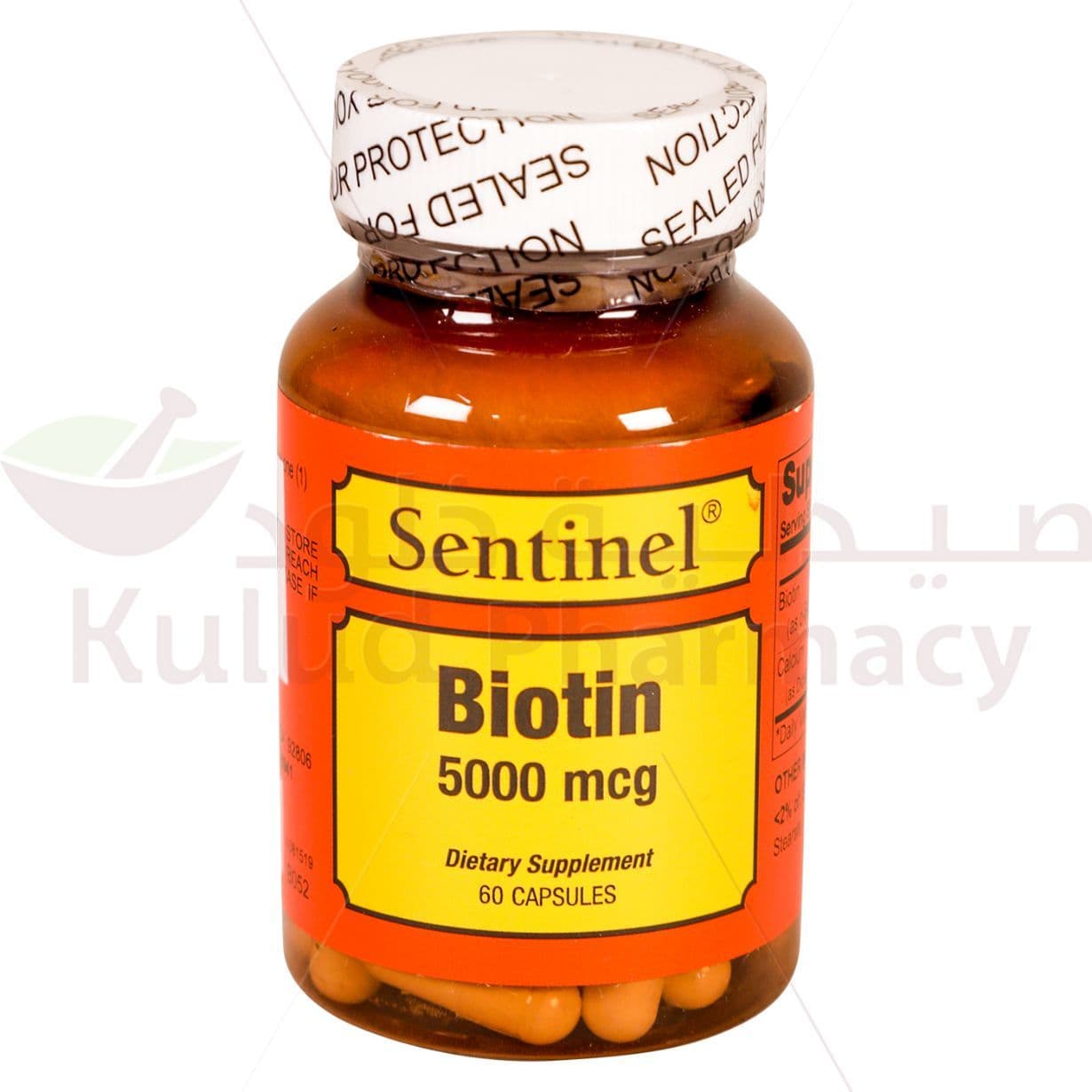 Sentinel Biotin Capsule 5000 Mcg 60 PC 