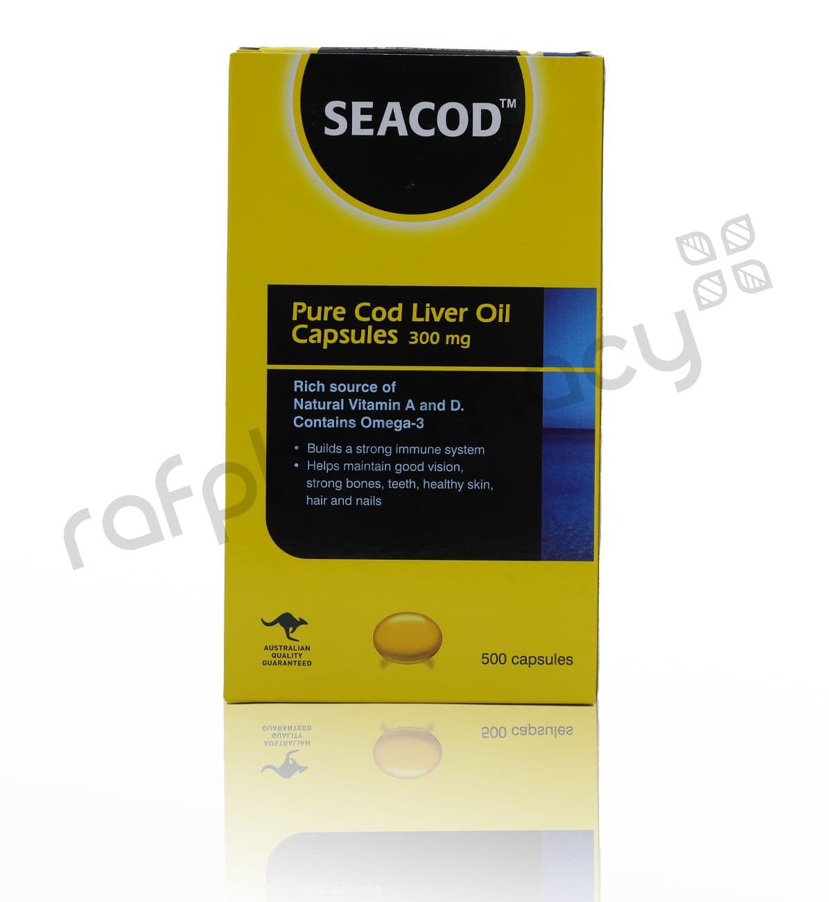 Gl-Seacod Pure Cod Liver Oil 300Mg Cap 1X500'S