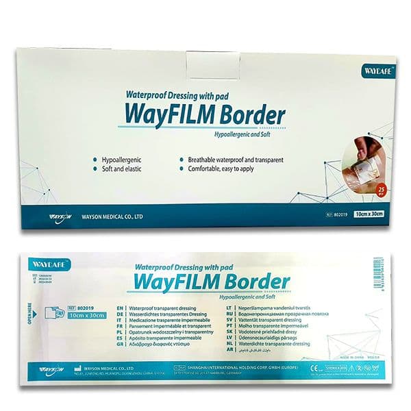 Adhesive Dressing With Pad Water Proof 10*30Cm - Waycare