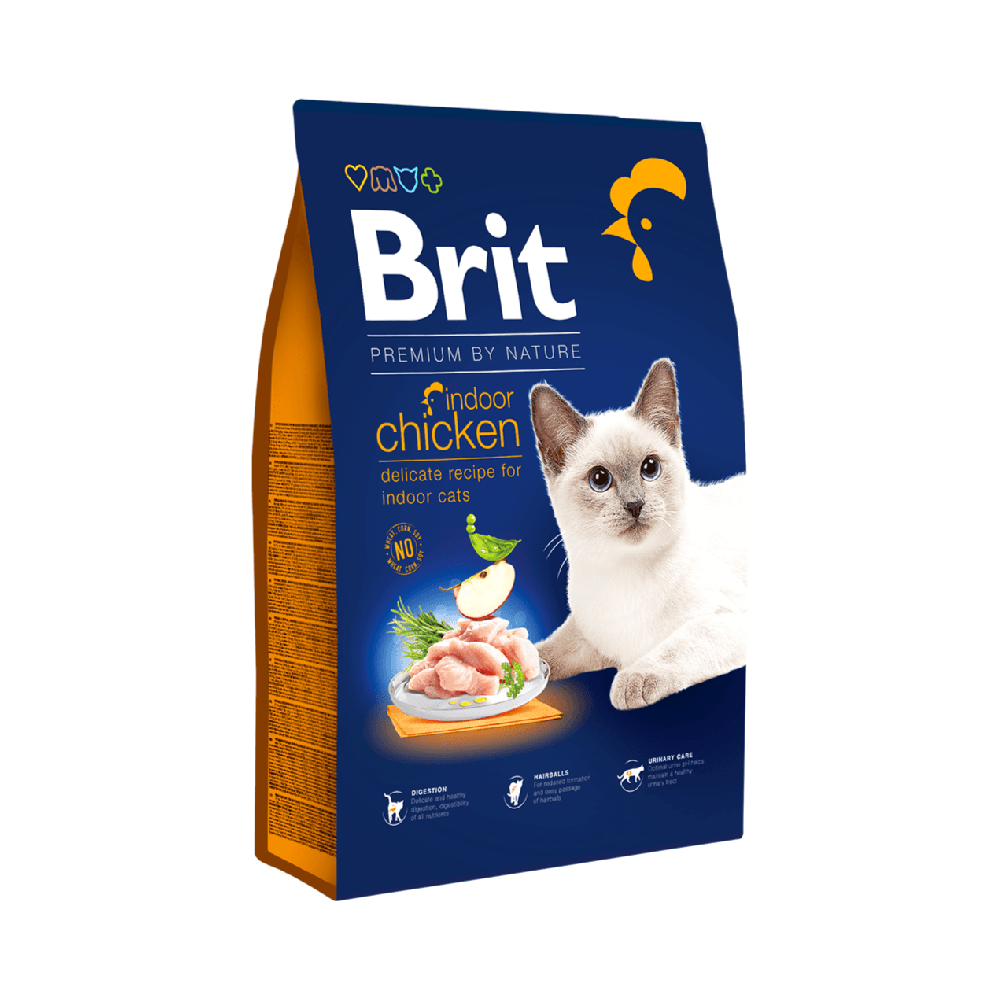 Brit Premium By Nature Cat. Indoor Chicken, 8 Kg