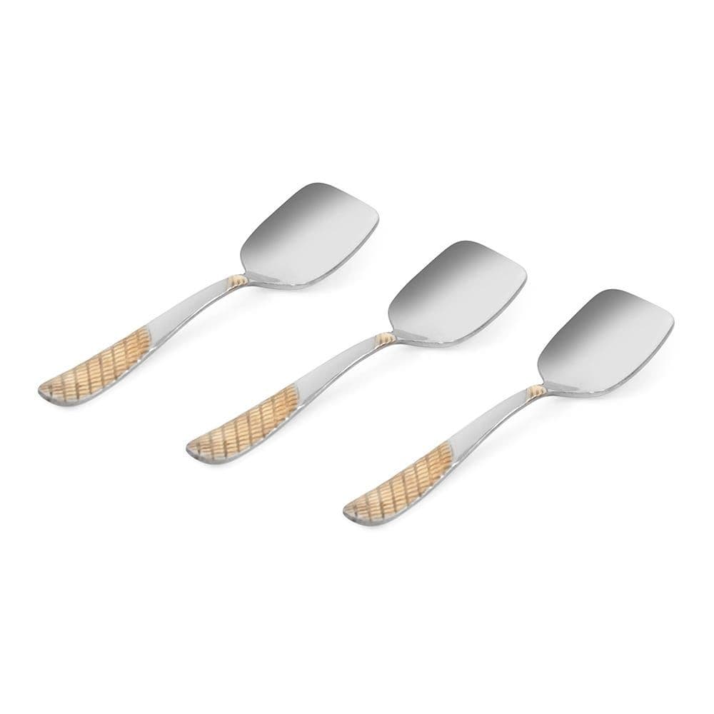 Harith 3-Piece Ice Cream Spoon Set, Silver - 12.5 Cm