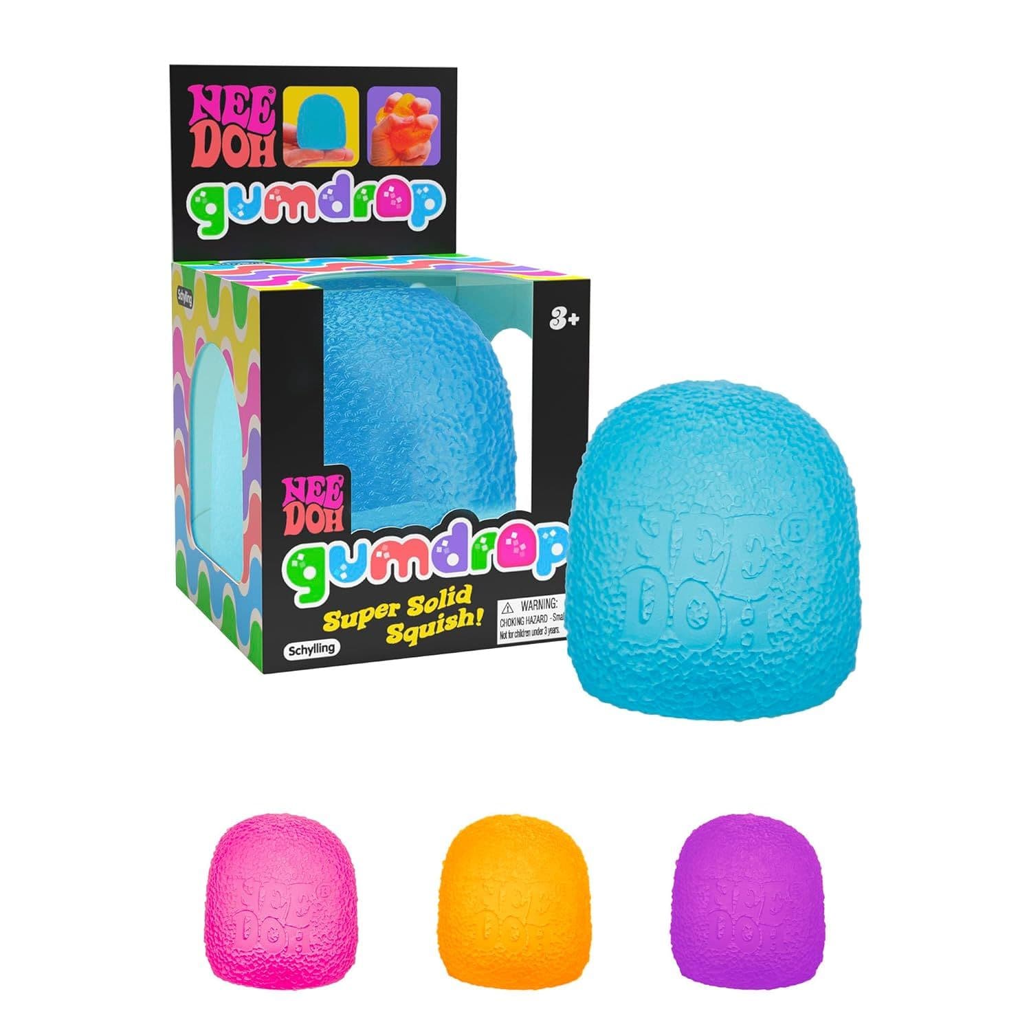 Needoh Gumdrop Super Solid Squish Toy (6.35 Cm, Assorted)