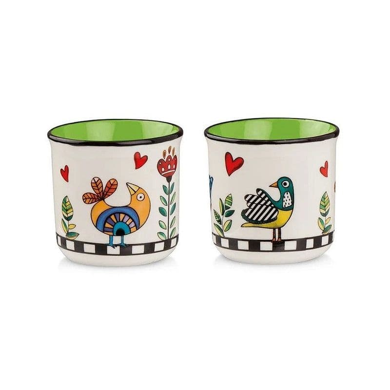 Set 2 Mini Mugs Cocorico' Green Ml 90