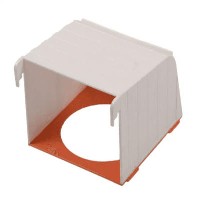 Plastic Birdhouse Without Nest White/Orange