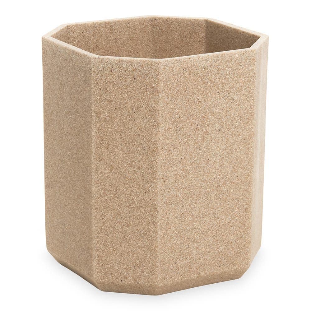 Sandy Waste Bin, Beige - 24x25 cm