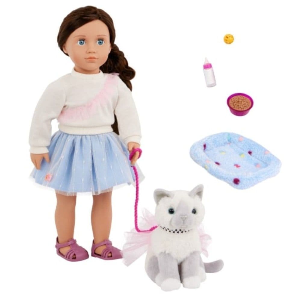 Our Generation Doll And Pet Kitten With Acc.