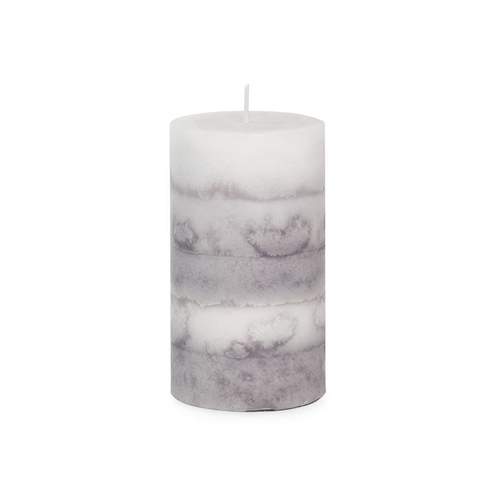 Aura Pillar Candle, Grey - 7X12Cm
