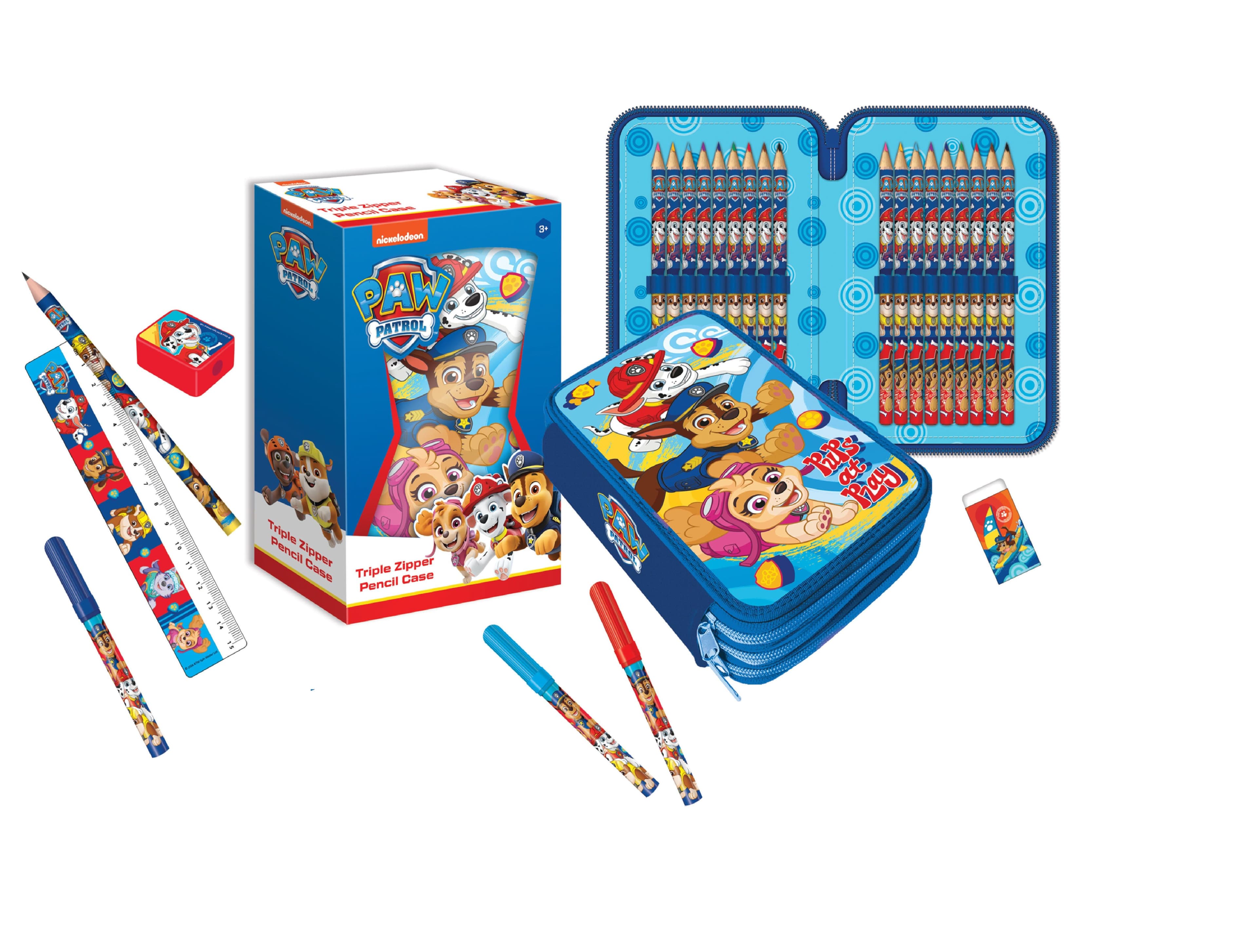 Paw Patrol 3 Zippers Pencil Case