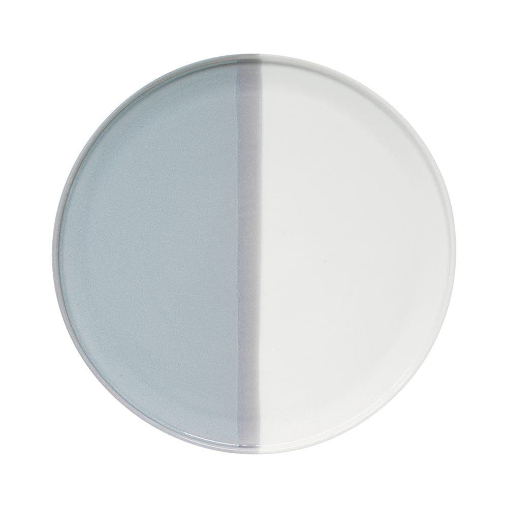 Double Porcelain Dinner Plate, Grey - 26 Cm