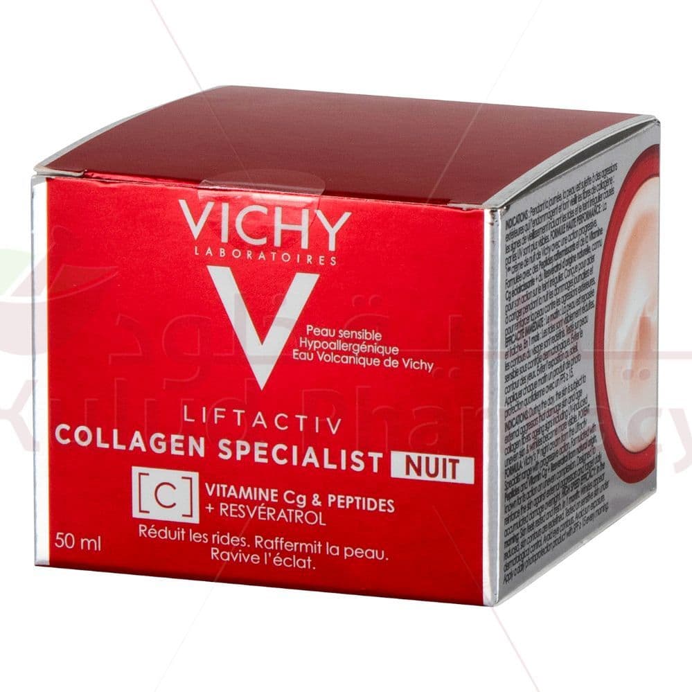 Vichy Liftactiv Collagen Specialist Night Cream Anti Aging Face Moisturizer 50Ml 50 Ml