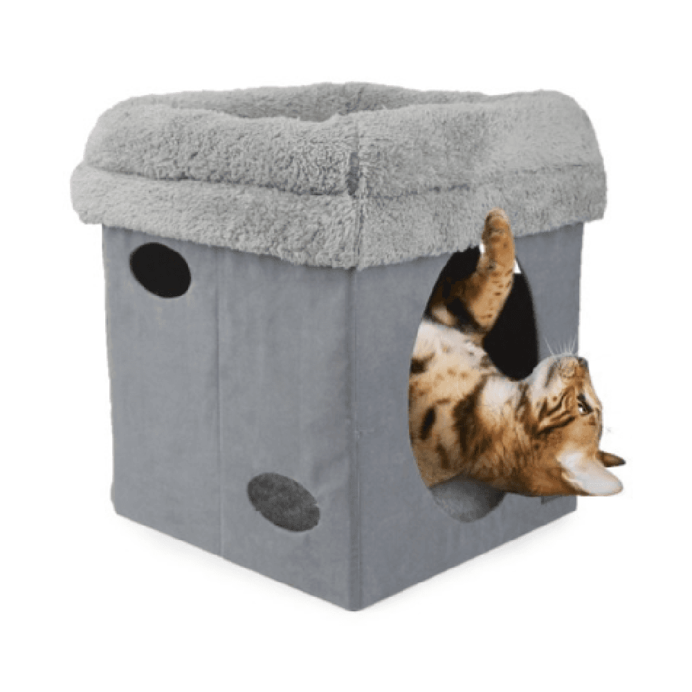 Lambswool 2 In 1 Cat Castle - Grey