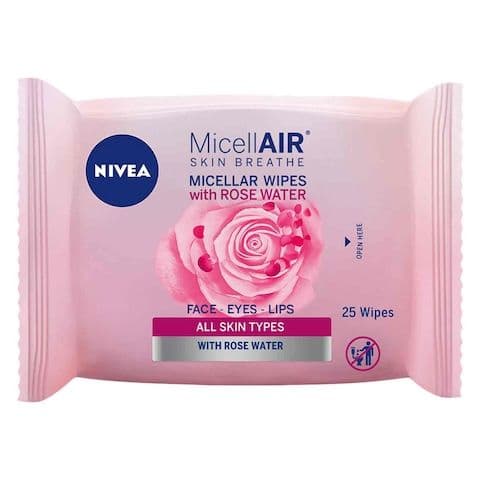 Nivea Face Wipes Rose Care Miscellar 25Pcs 