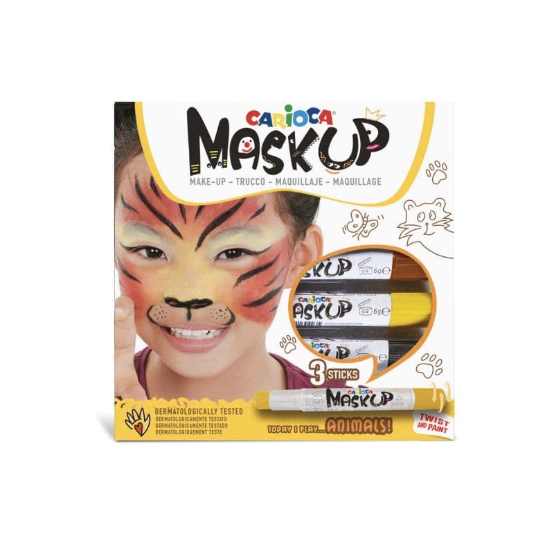 Carioca Face Paint Mask Up Animals 3Pcs