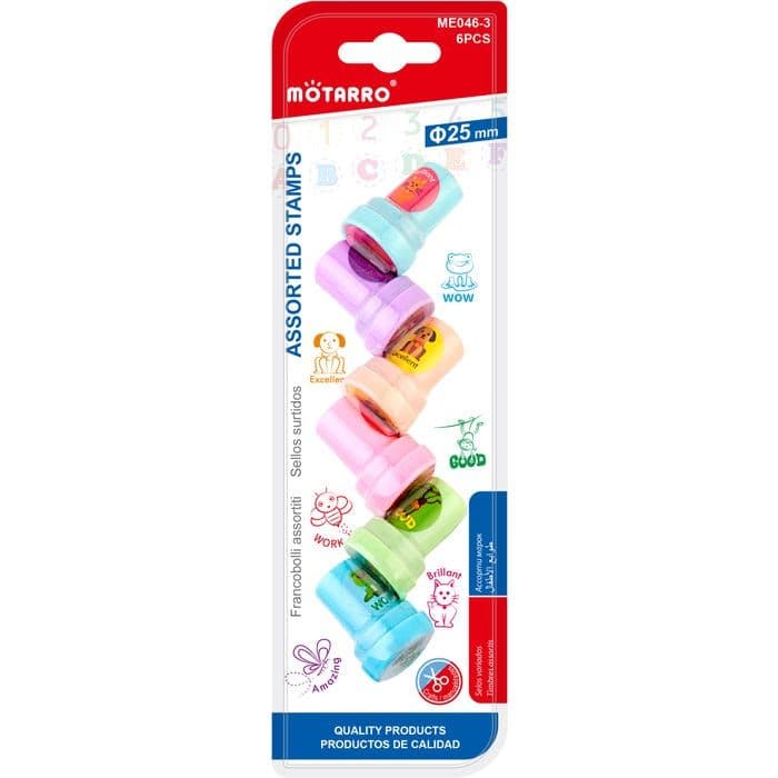 Motarro Motivational Symbol Series Cute Shapes Stamps For Kids Set Of 6Pcs