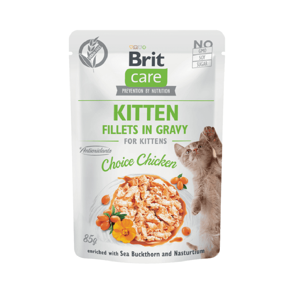 Brit Care Cat Kitten. Fillets In Gravy Choice Chicken 85 G