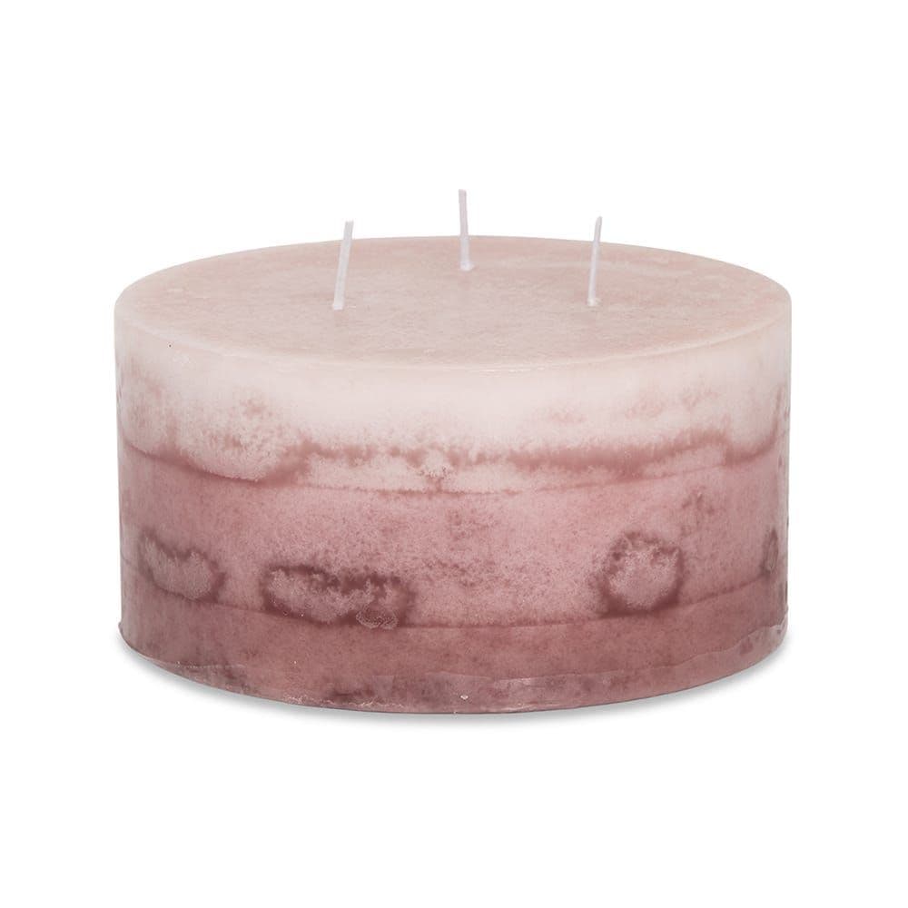 Aura Pillar Candle, Pink - 15X8Cm