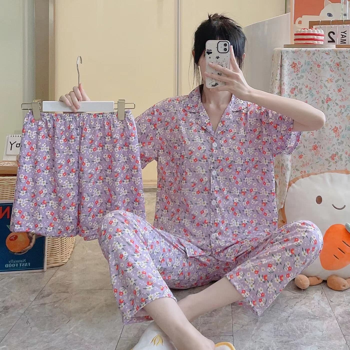 Cute Dot Deer Woman Pyjamas Spring Summer 2 Piece Pajama 2559