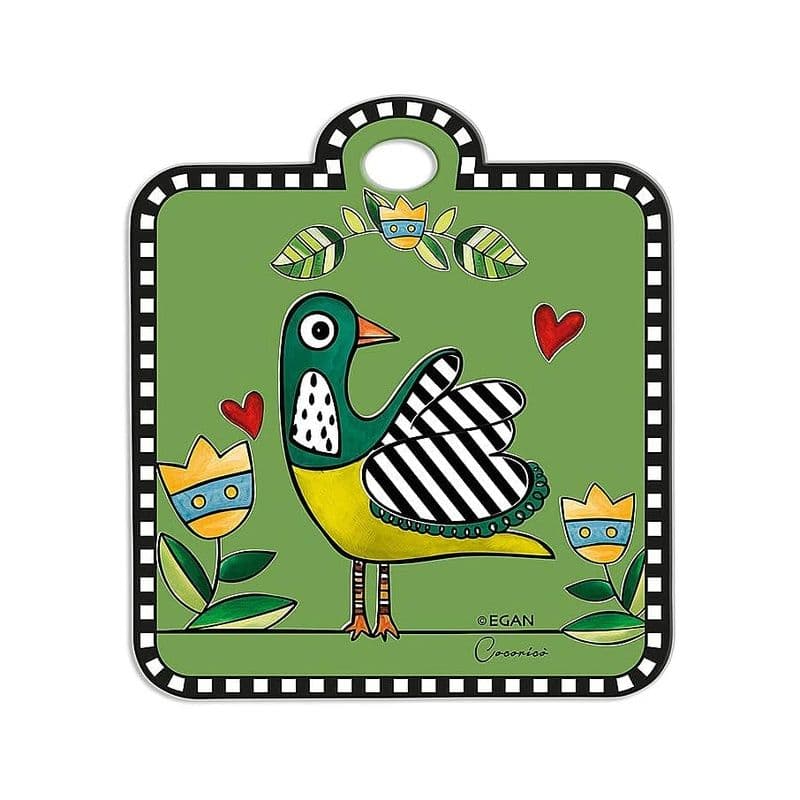 Trivet Cocorico' Green Cm 16X18