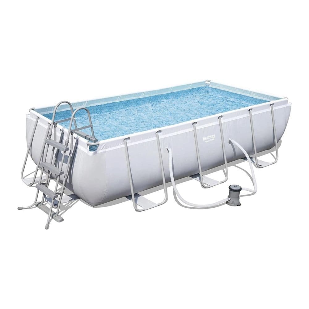 Bestway Power Steel 13'3" X 6'7" X 39.5"/4.04M X 2.01M X 1.00M Rectangular Pool Set