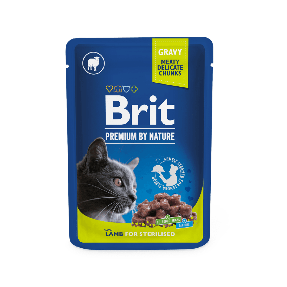 Brit Premium Cat Pouch Lamb For Sterilised 100 G