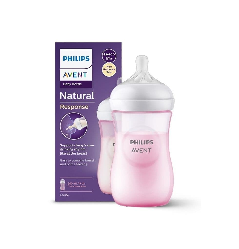 Philips Avent Natural Feeding Bottle 260Ml - Rose