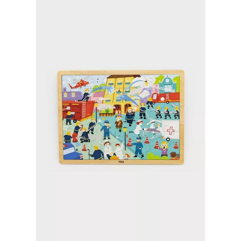 Viga Wooden 48 Pcs Puzzle - Fire Fighting